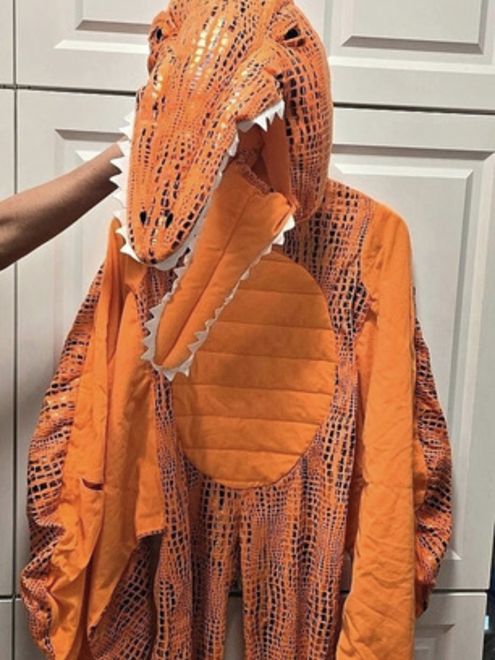 Pottery Barn Kids Light-Up Pterodactyl Costume Orange Girls 4-6